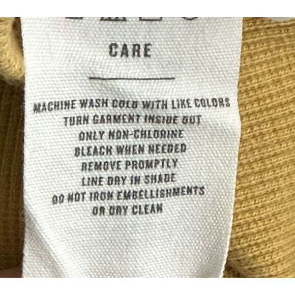 United by Blue Women's Logo Waves Curry Soft Organic Sweatshirt Size Medium NEW! - Picture 9 of 10